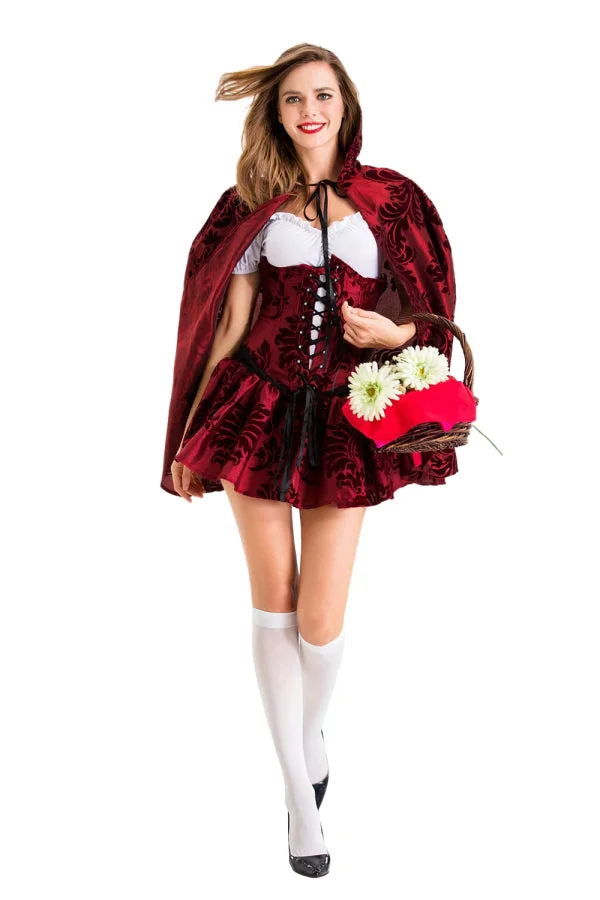 Deluxe Little Red Riding Hood Adult Costume-elleschic