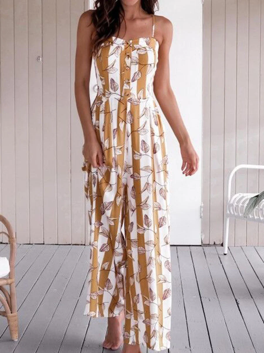 Casual Floral Jumpsuit