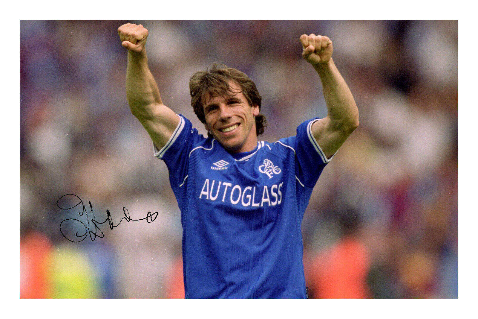 Gianfranco Zola Signed A4 Autograph Photo Poster painting Print Chelsea FC