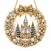 DIY Pearl Diamond Painting Religious Christmas Hanging Ornament Double-Sided Printed Pendant Diamond Art Christian Home Decor Gift
