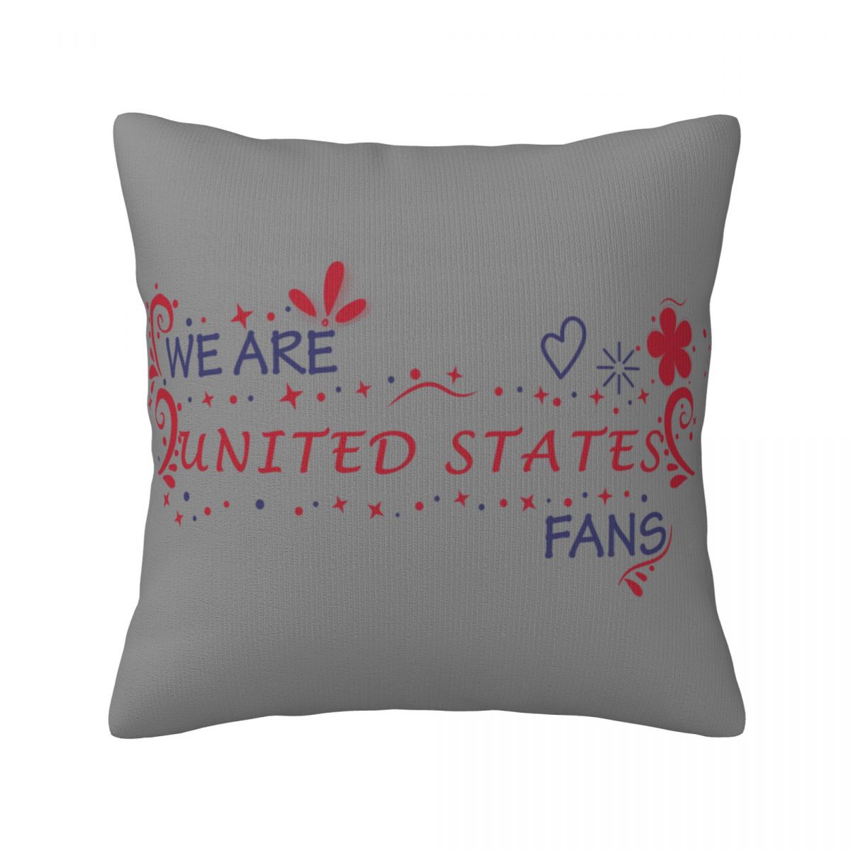 We Are United States Fans Decorative Square Throw Pillow Covers