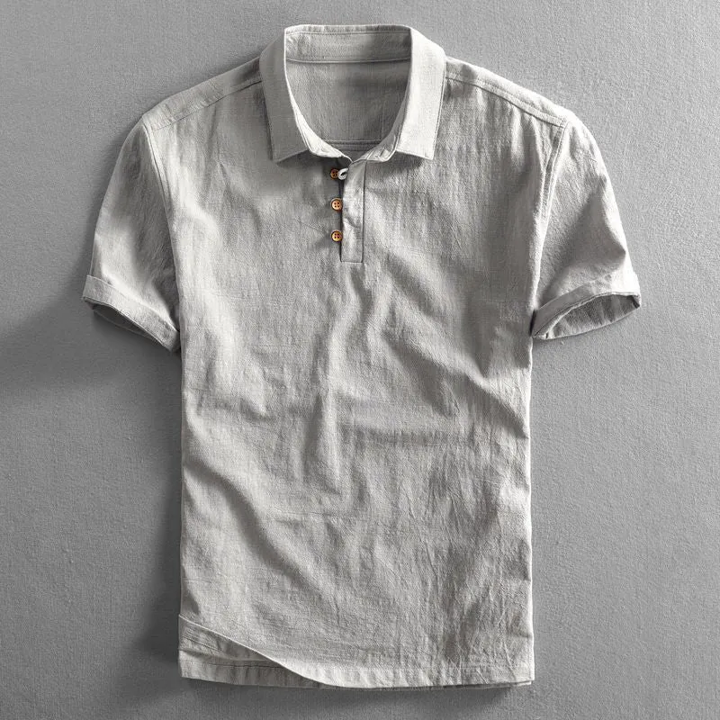 Men's Linen Cotton Polo Shirt &ndash; Massimo Cool Summer Comfort &ndash; view 2