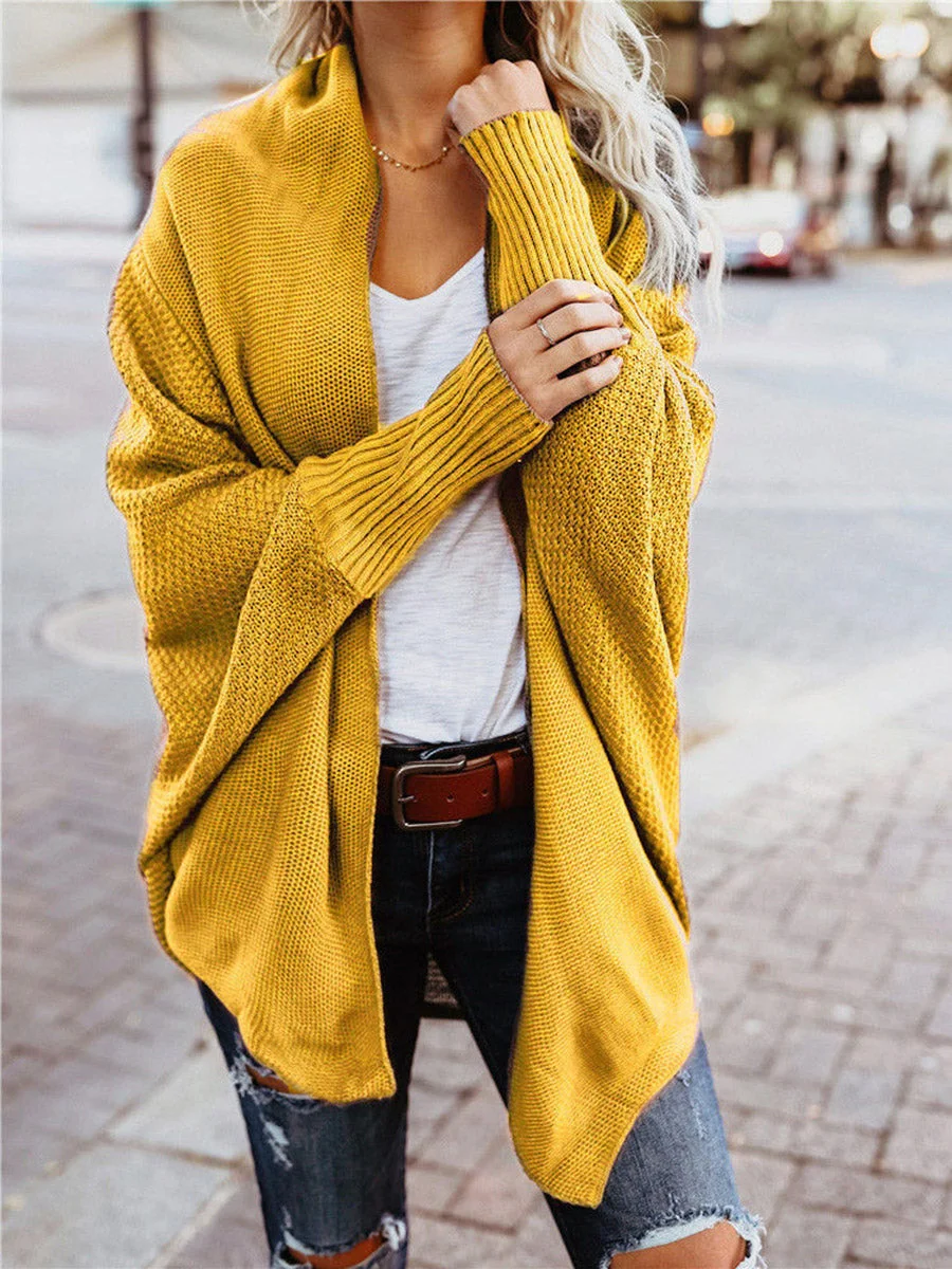 Loose Bat Sleeve Cardigan