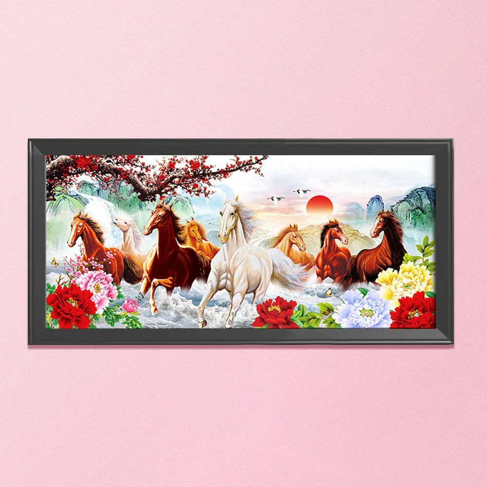 11ct Stamped Pillow Cross Stitch - Horse(100*45cm)