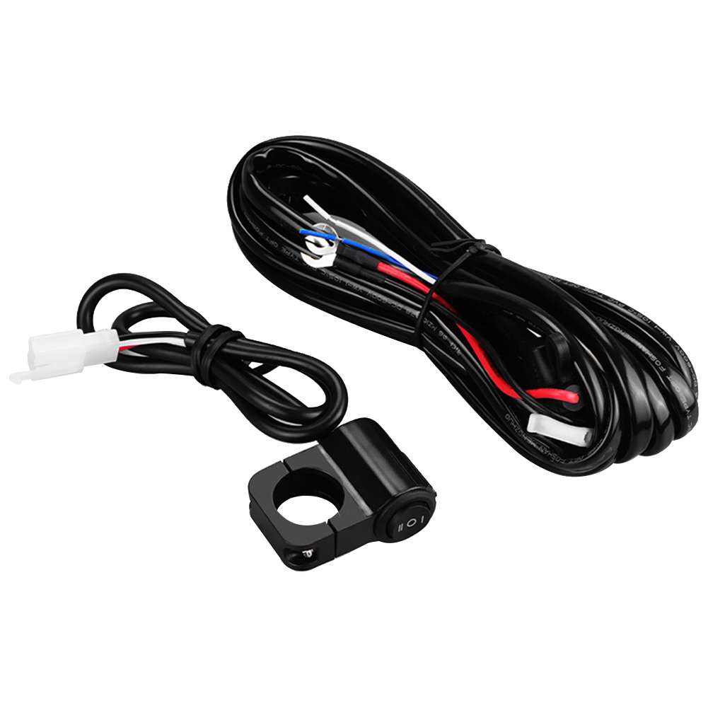 

Motorcycle LED Spotlight Wiring Harness DC12V 3-wire Relay Loom Cable Kit, 2.2m, 501 Original