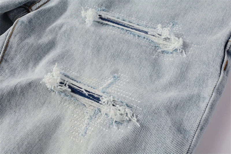 Purple Fashion Jeans 5088