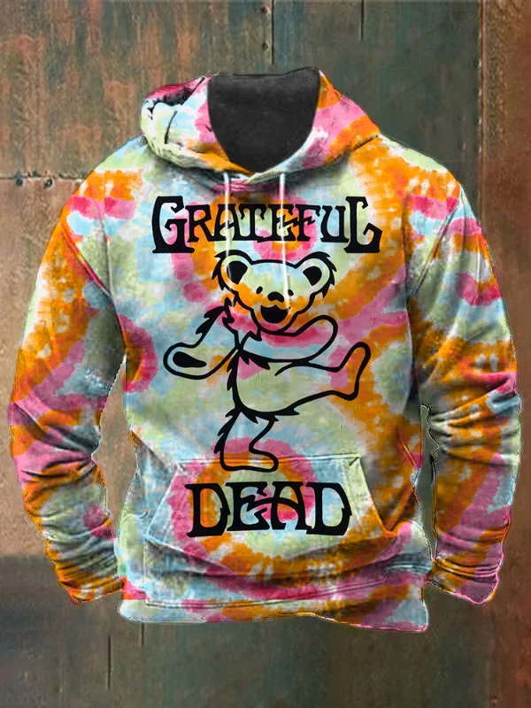 Unisex Bear Print Heavyweight Hoodies