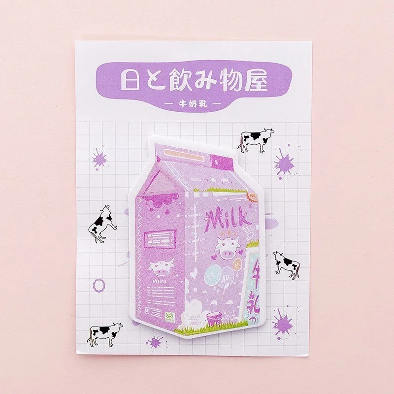 Lytwtw's Cute Juice Sticky Notes Post Notepad It adhesive Memo Pad Office School Supply Stationery sketchbook sticker decoration