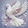 (Pre-Framed)Diamond Painting-DIY Crystal Rhinestone Peace Dove(25x25cm)
