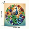 DIY Pre-Framed Peacock Button Art Canvas Kit