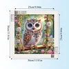 Blumen-Eule, speziell geformte 5D-DIY-Teilbohrer-Diamant-Kunstset f&uuml;r Erwachsene, Anf&auml;nger, Wohnaccessoire, Diamanten, Gem&auml;lde, Edelsteinkunst, 30x30c