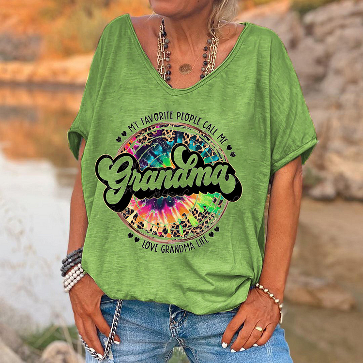 My favorite people call me grandma retro love grandma life shirt socialshop