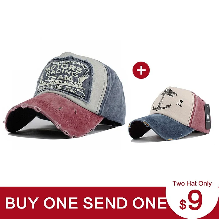 [FLB] 2 pieces styleunisex Hats For Men Women Grinding Multicolor gorras Cotton snapback hats wash cap Summer Hip Hop Caps
