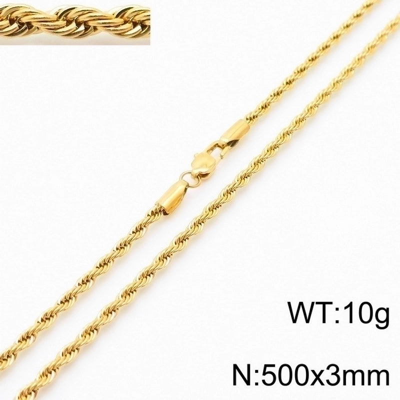 Jewelry Fashion Geometric 304 Stainless Steel 18K Gold Plated Plating Stainless Steel Necklaces