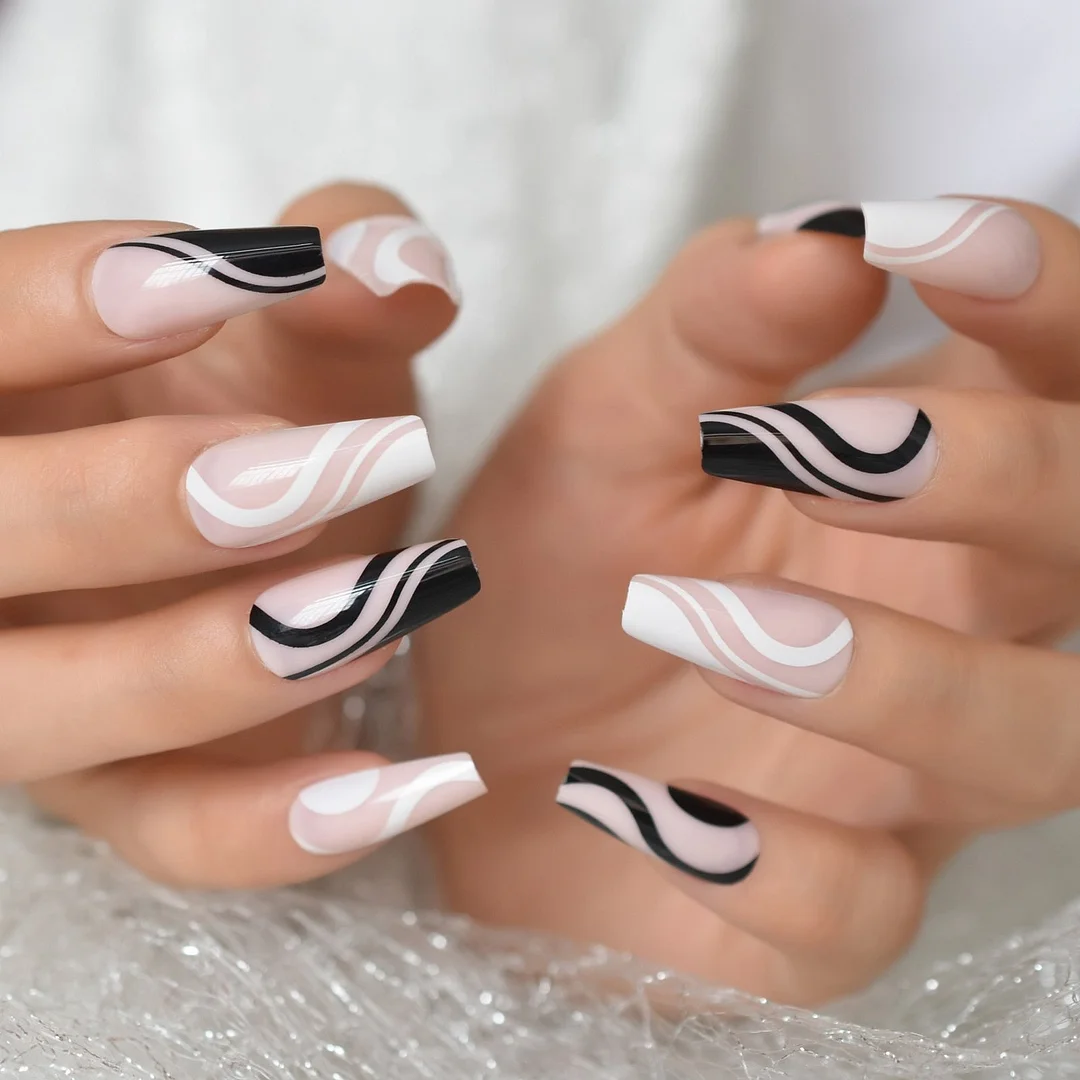 Leopard Fake Nails Butterfly 2021 Press On Nails Fake Nails With Designs Medium False Nail Coffin Tips Trendy Fingernails Charms-Nail Inspo