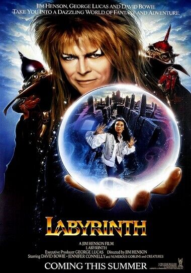 LABYRINTH MOVIE POSTER 1 - DAVID BOWIE - Photo Poster painting QUALITY INSERT -  POST!