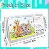 Small Animals Diamond Art Monthly Flip Tabletop Calendar January 2027 - December 2028 Small Desktop Calendar Planner 24 Months for Living Room Bedroom Office Desk Gift Giving