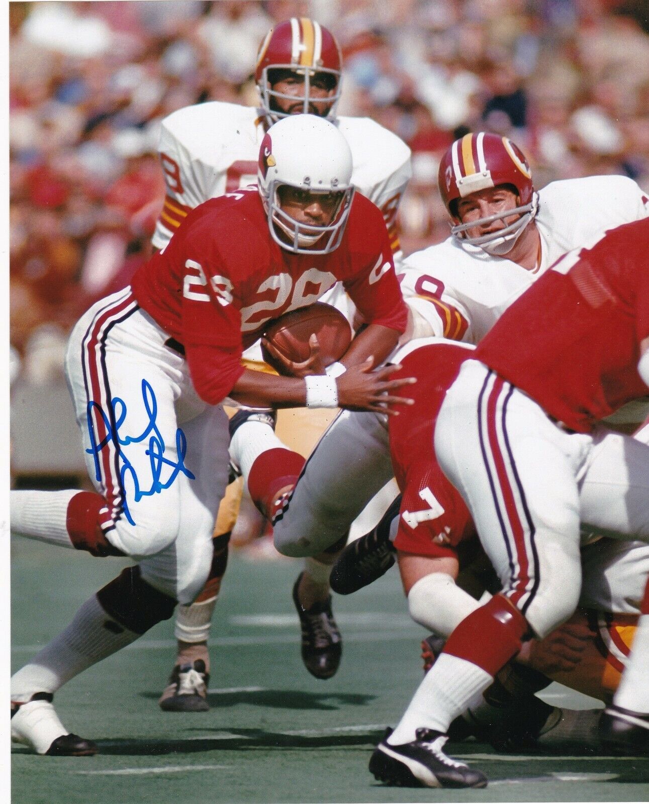 AHMAD RASHAD ST. LOUIS CARDINALS ACTION SIGNED 8x10