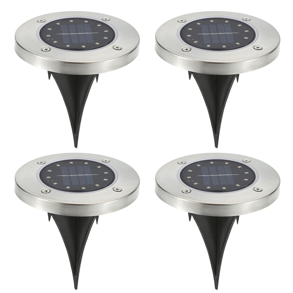 

4/8pcs Solar Ground Lights 12LED Garden Pathway Yard Lawn Lamps White Light, 501 Original