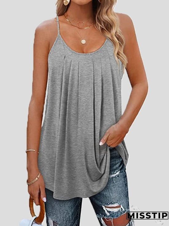 Stylish Pleated Tank