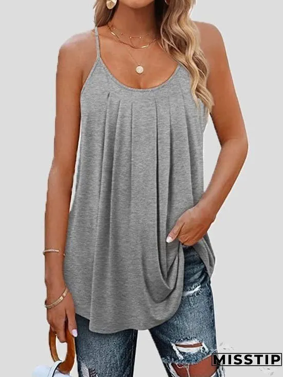 Stylish Pleated Tank