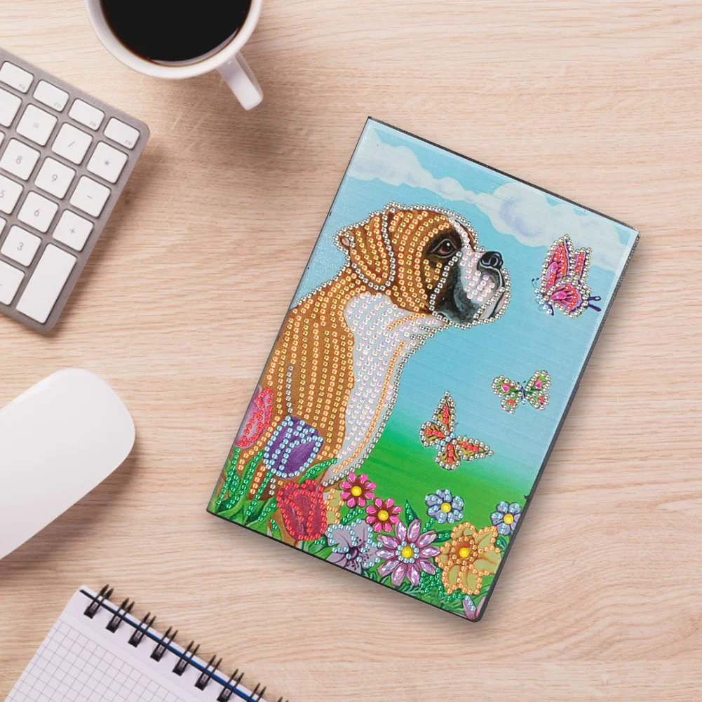 50 Pages A5 Dog Special Shape Drill Notebook 【No Strip】