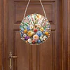 (Upgrade Size)DIY Diamond Painting Art Double Sided Effect Pendant Colorful Stained Glass Hanging Ornament Kit(rFlowers)