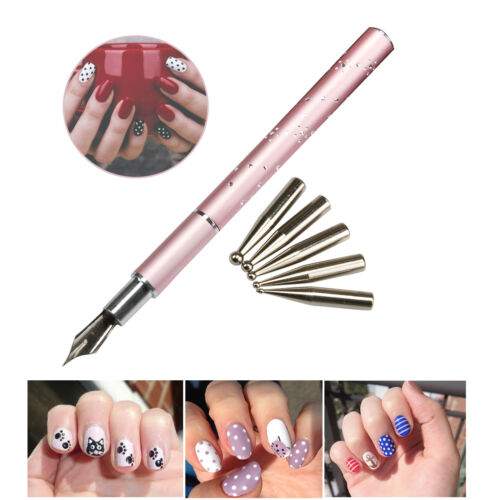 Nail Art Design Painting Dotting Line Pen, Manicure Tool With 6 Size Point