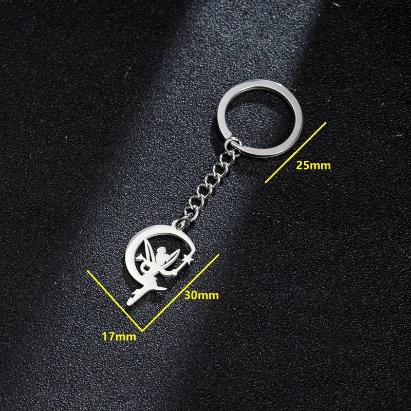Minimalist Mermaid Stainless Steel Keychain