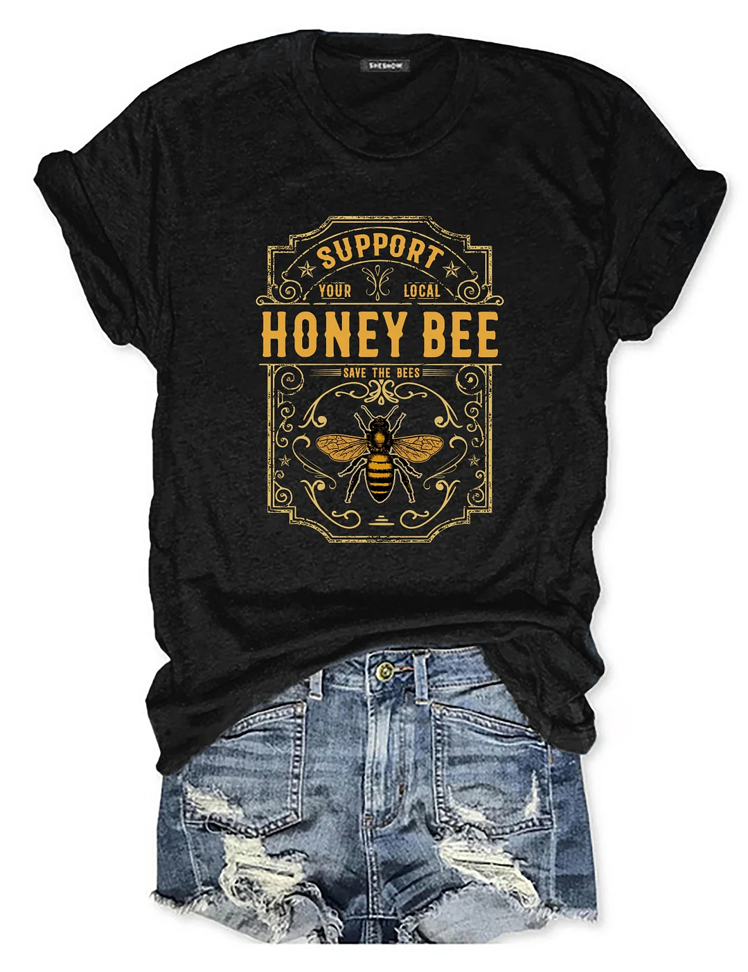 Support Your Local Honey Bee Save The Bees T-shirt