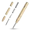 Spring Loaded Drill Punch Tool, Brass Window Punch Tool, Fixed Point and Window Glass Break Automatic Center Punches