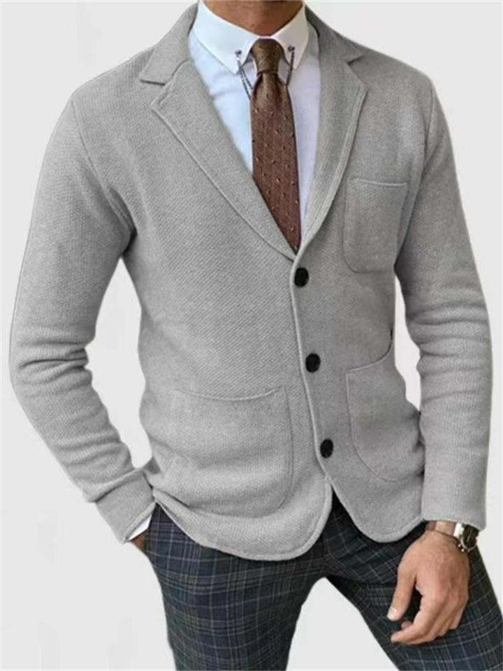 Men's Fall and Winter Explosion Models Slim England Suit Casual Formal Solid Color Suit