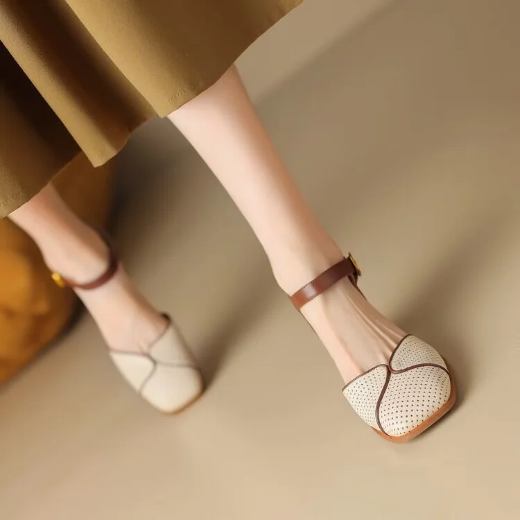 Yyvonne Retro Baotou Hollow Thick Heel With Women's Sandals 2025 Summer New Color High Heel Women's Shoes