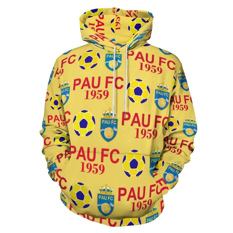 Pau FC Unisexe Pullover Sweat-Shirt À Capuche Oversize Streetwear Hip Hop