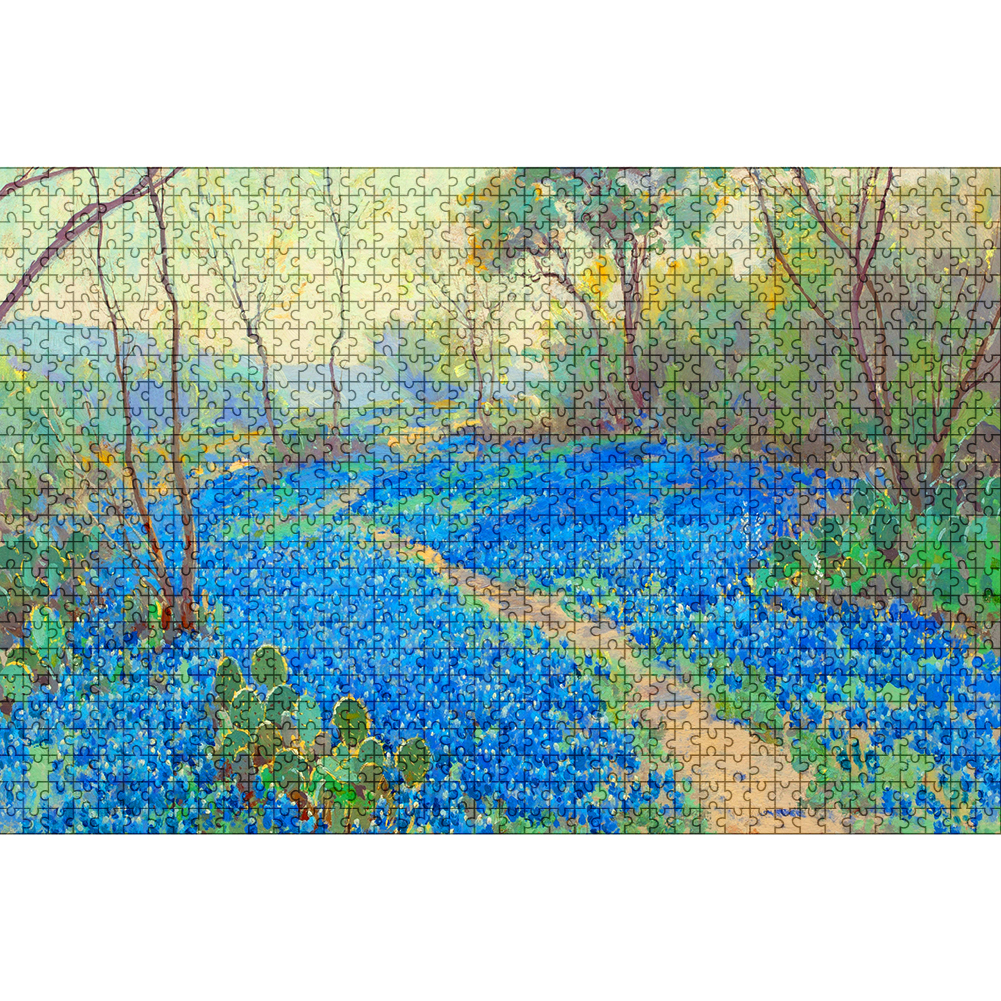 

Blue Flower Field - 1000 Pieces Jigsaw Puzzle, 501 Original