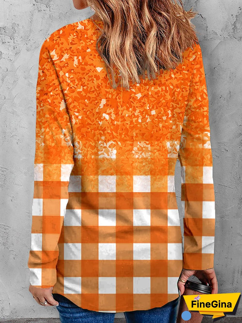 Fashion Plaid Print Long Sleeve Shirt