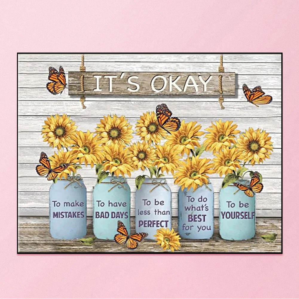 11ct Counted Cross Stitch - Sunflower Vase(50*60cm)