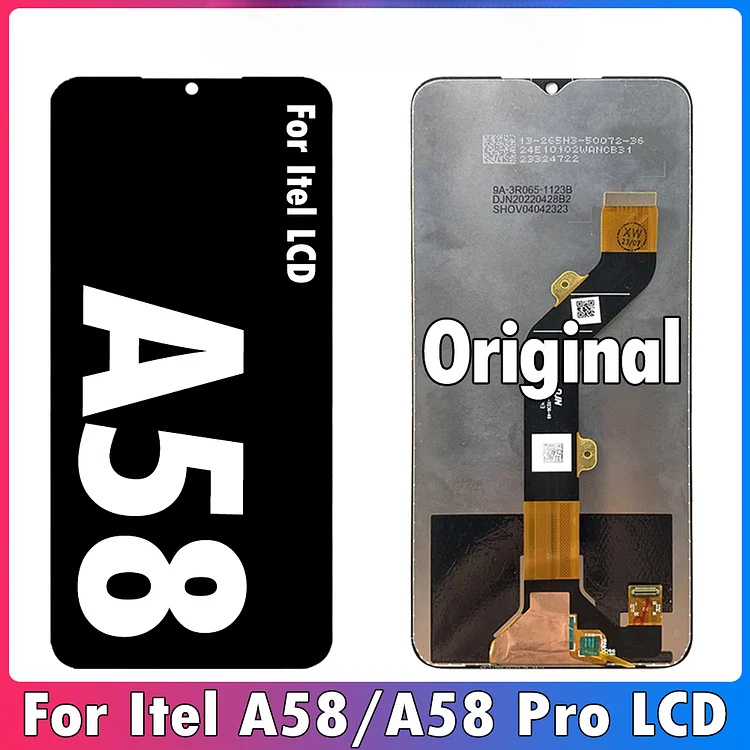 6.6" Original For Itel A58 LCD Display Touch Screen Digitizer Panel Assembly Replacement For Itel A58 Pro LCD Screen 100% Tested