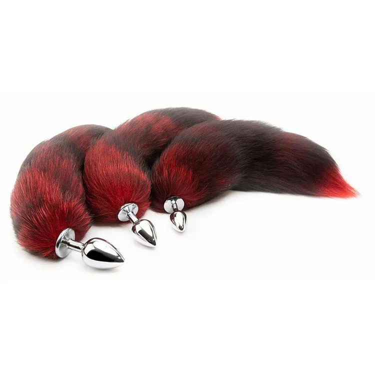 Red Wolf Metal Tail Plug 16