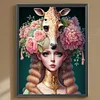 Diamond Painting -DIY Round Drill Giraffe Girl