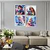 4-Piece Set - Stitch And Disney Princesses Series-Full Round Diamond Painting 30*30CM