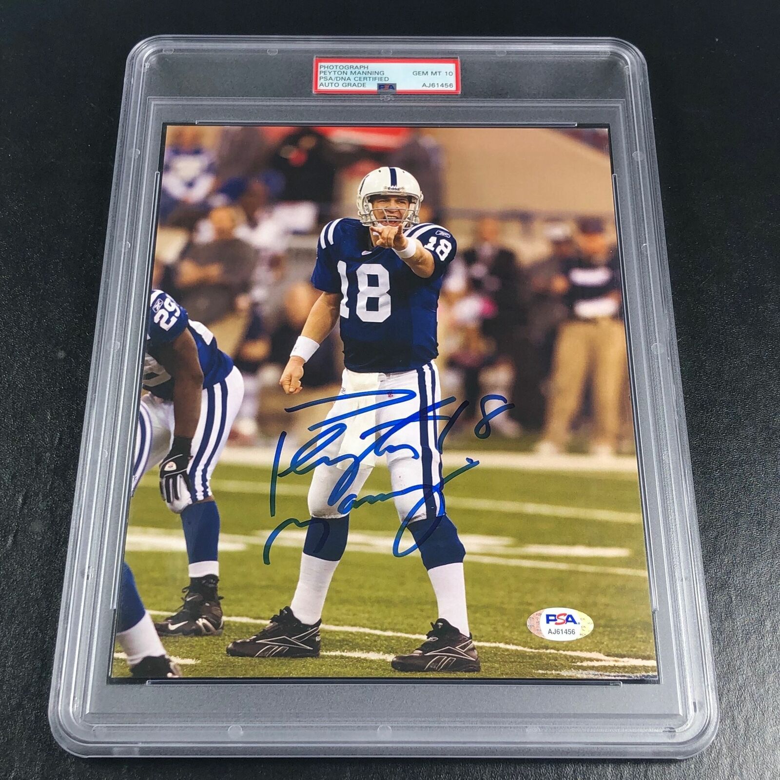 Peyton Manning Signed 8x10 Photo Poster painting PSA/DNA Encapsulated Auto Grade 10 Gem Mint