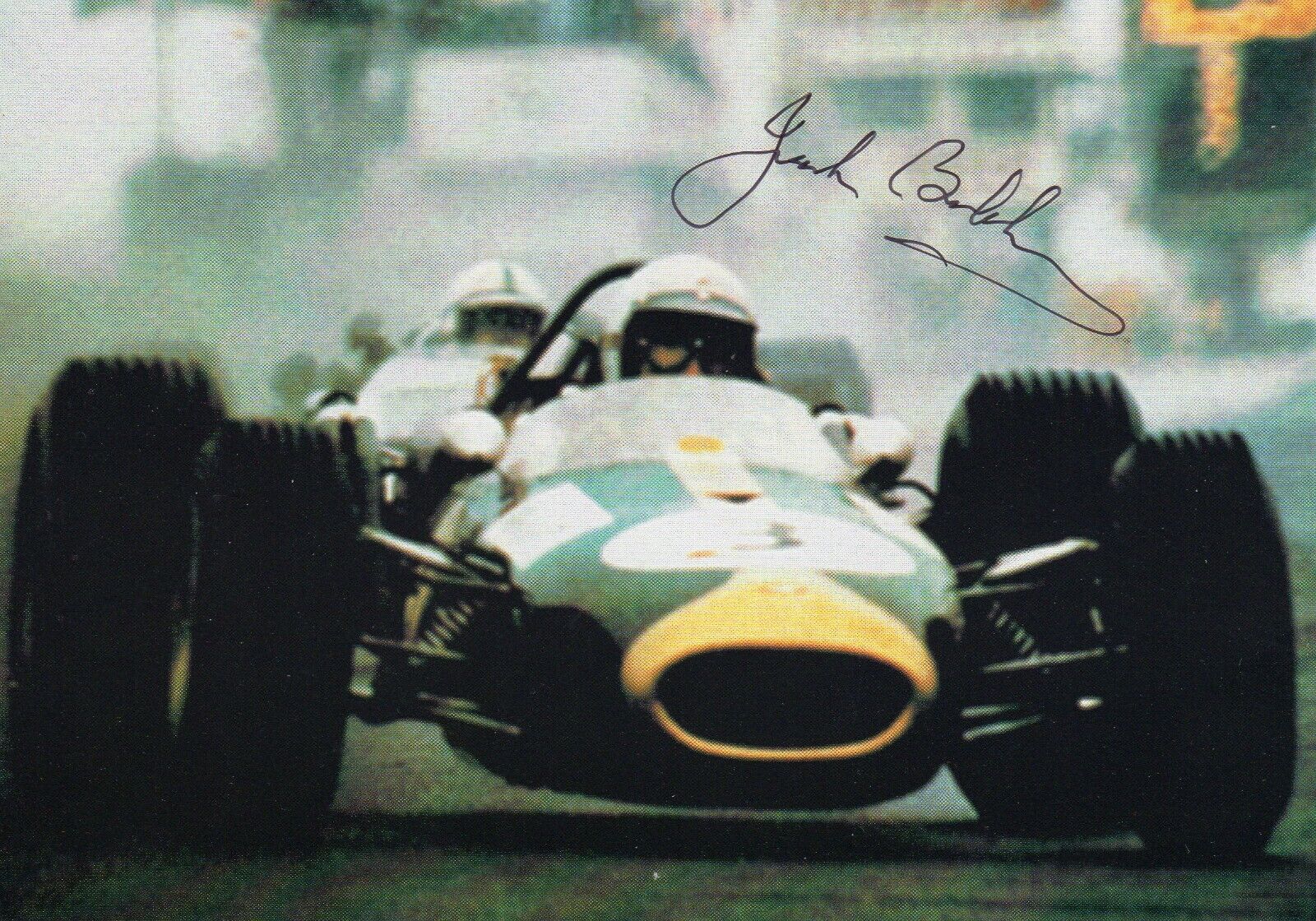 JACK BRABHAM AUTOGRAPH, MOTOR SPORT, F1