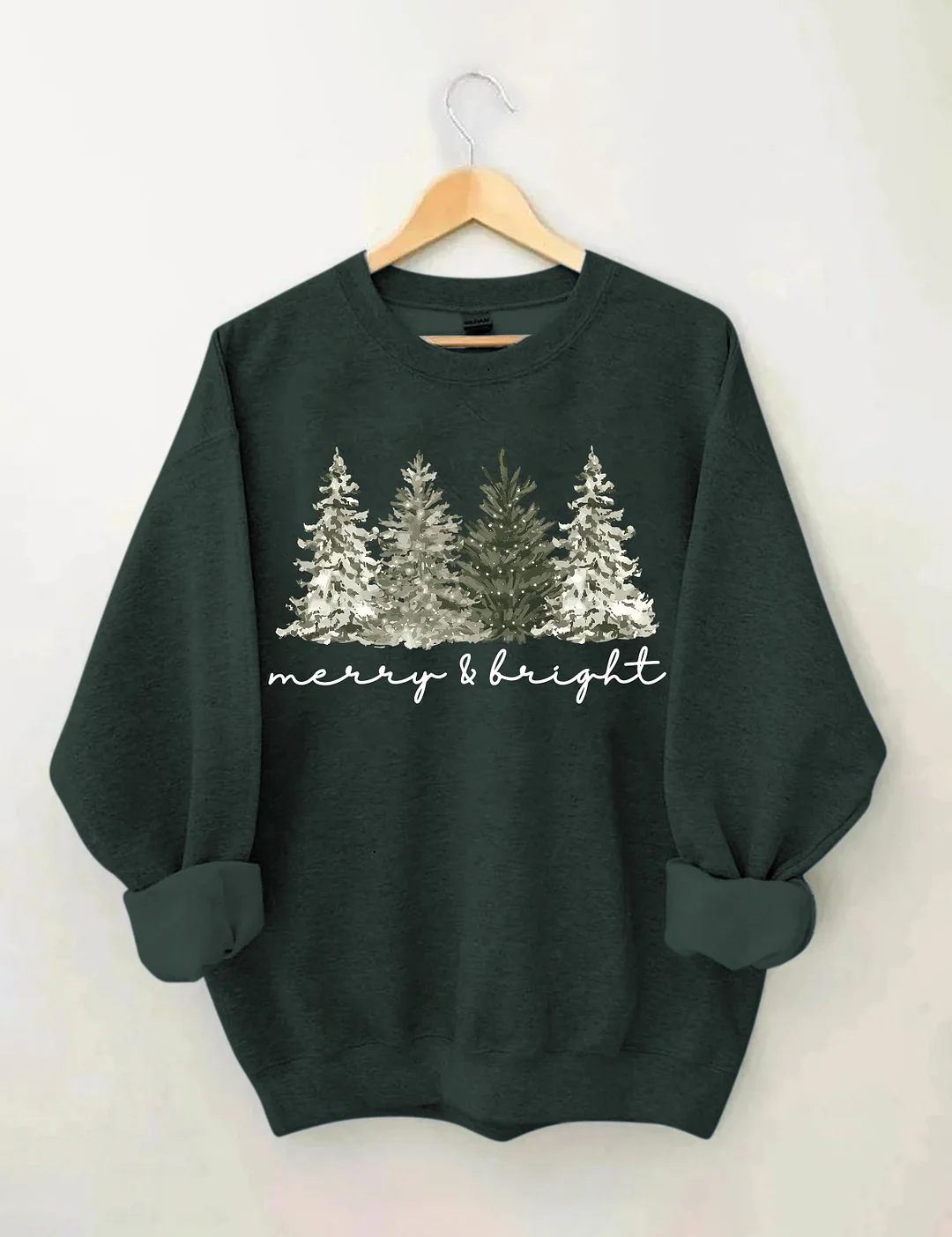 Merry & Bright Christmas Tree Sweatshirt