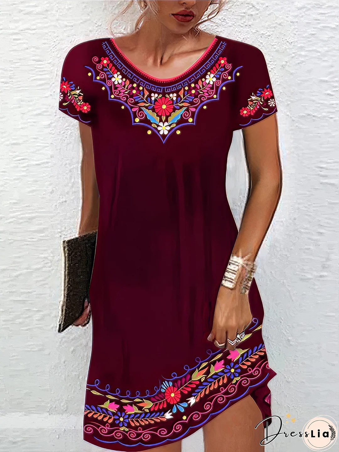 Floral Print Mini Dress for Women