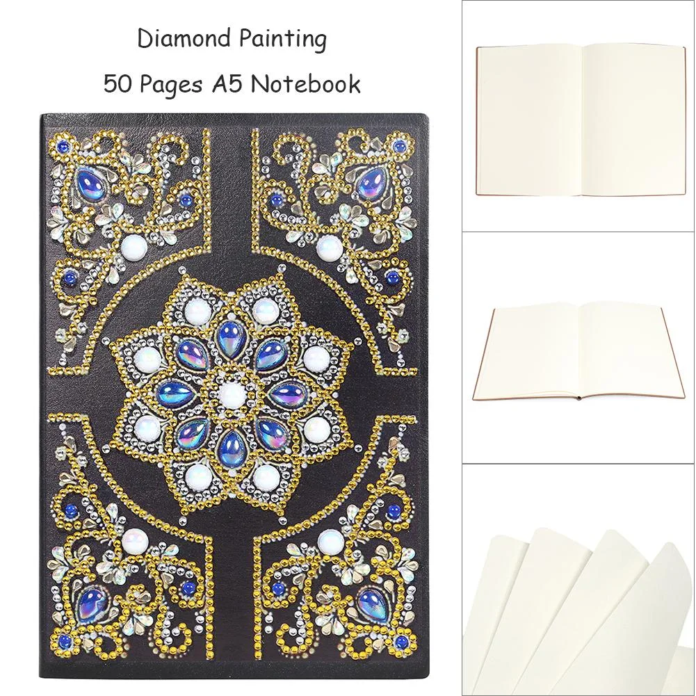 DIY Special Shaped Diamond Painting 50 Pages A5 Notebook Diary Book