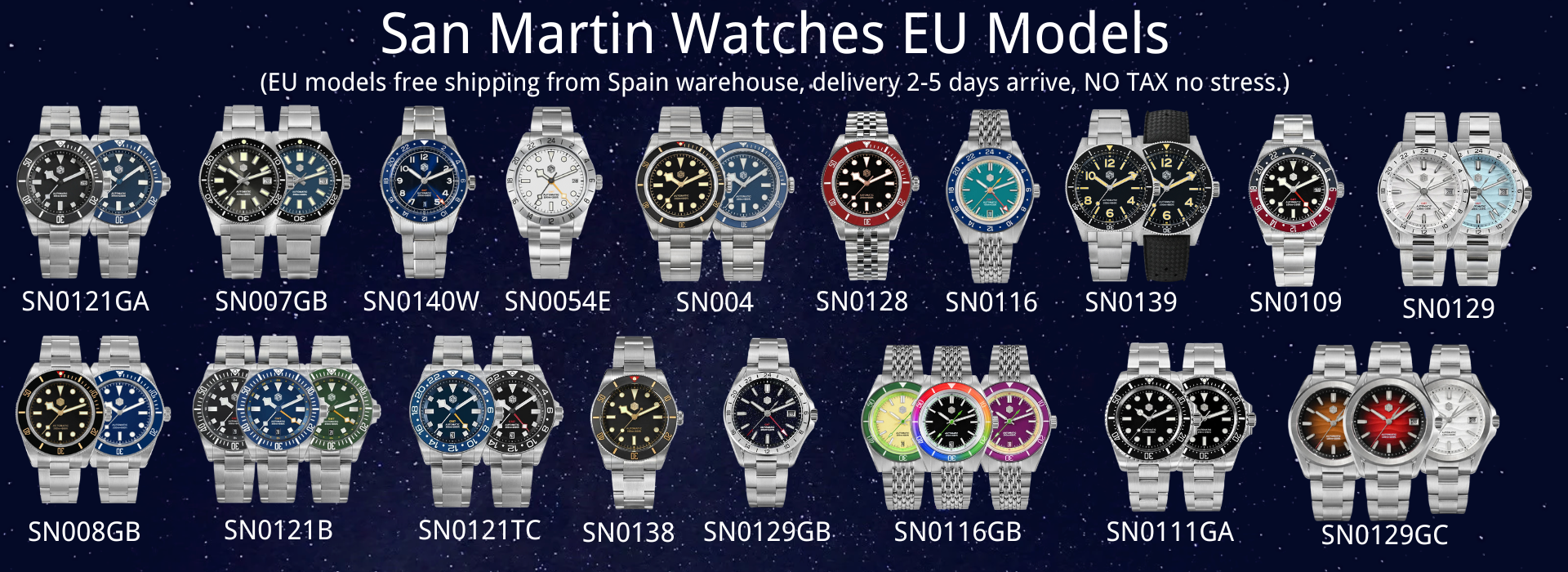 San Martin Watches EU modelsSan Martin Watch San Martin Official Authorized StoreSan Martin Watches
