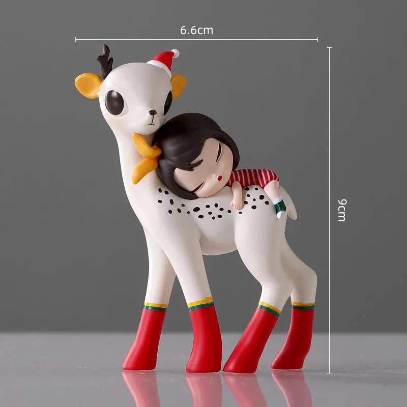 Little Girl Statue Creative Resin Fairy Tale Figurines For Interior Home Decor Room Desk Decoration Birthday Gift For Girlfriend