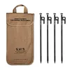 4/8 Pack Forged Steel Tent Pegs with Storage Bag Forged Steel Stakes for Camping