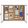 [US Local Warehouse] Enclosed Bulletin Board with Locking Door Outdoor Bulletin Board Aluminum Frame Wall Display Case Weatherproof for  Office Commercial Hospital Etc